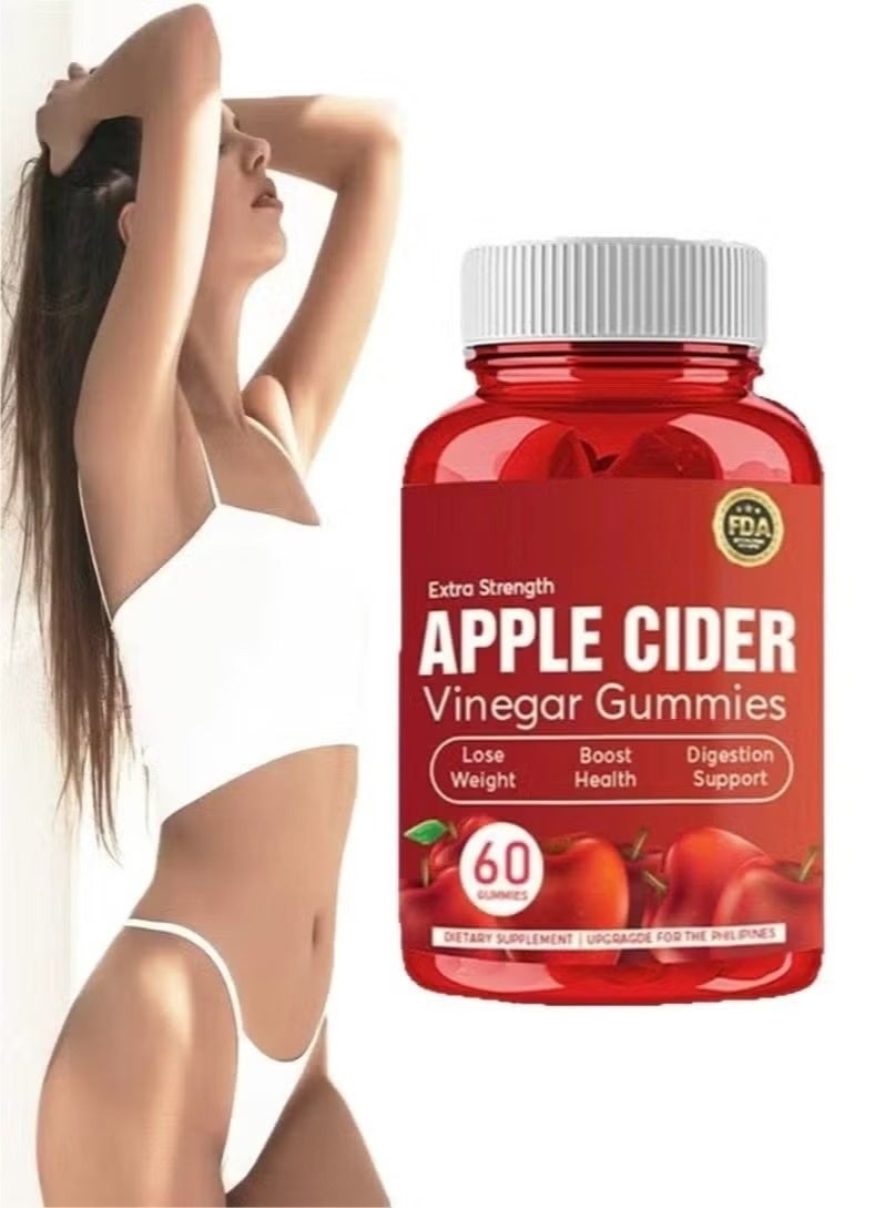 Extra Strength Apple Cider Vinegar Gummies - 60 Capsules | Supports Digestion & Metabolism - Image 1